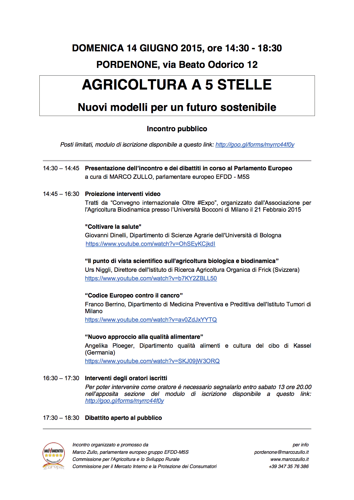 AGRICOLTURA 5 STELLE - Nuovi modelli per un futuro sostenibile con Marco Zullo @ Friuli-Venezia Giulia | Italia