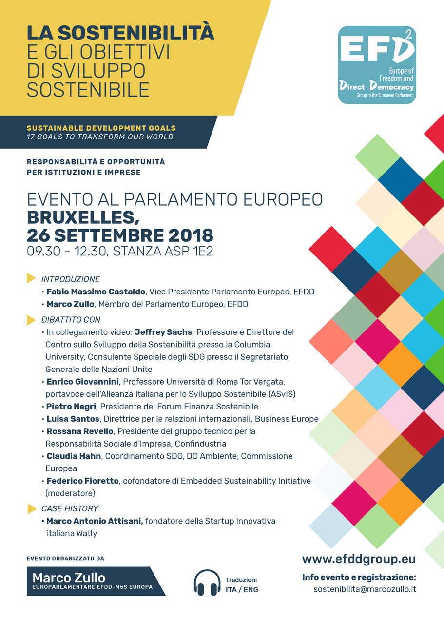La sostenibilità e gli obiettivi di sviluppo sostenibile @ BRUXELLES