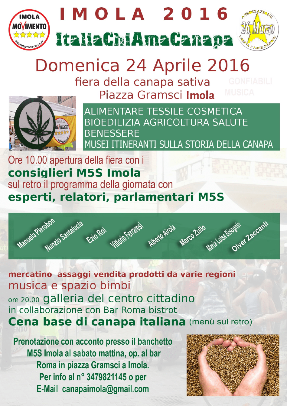 ItaliaChiamaCanapa @ Fiera della Canapa Sativa | Imola | Emilia-Romagna | Italia