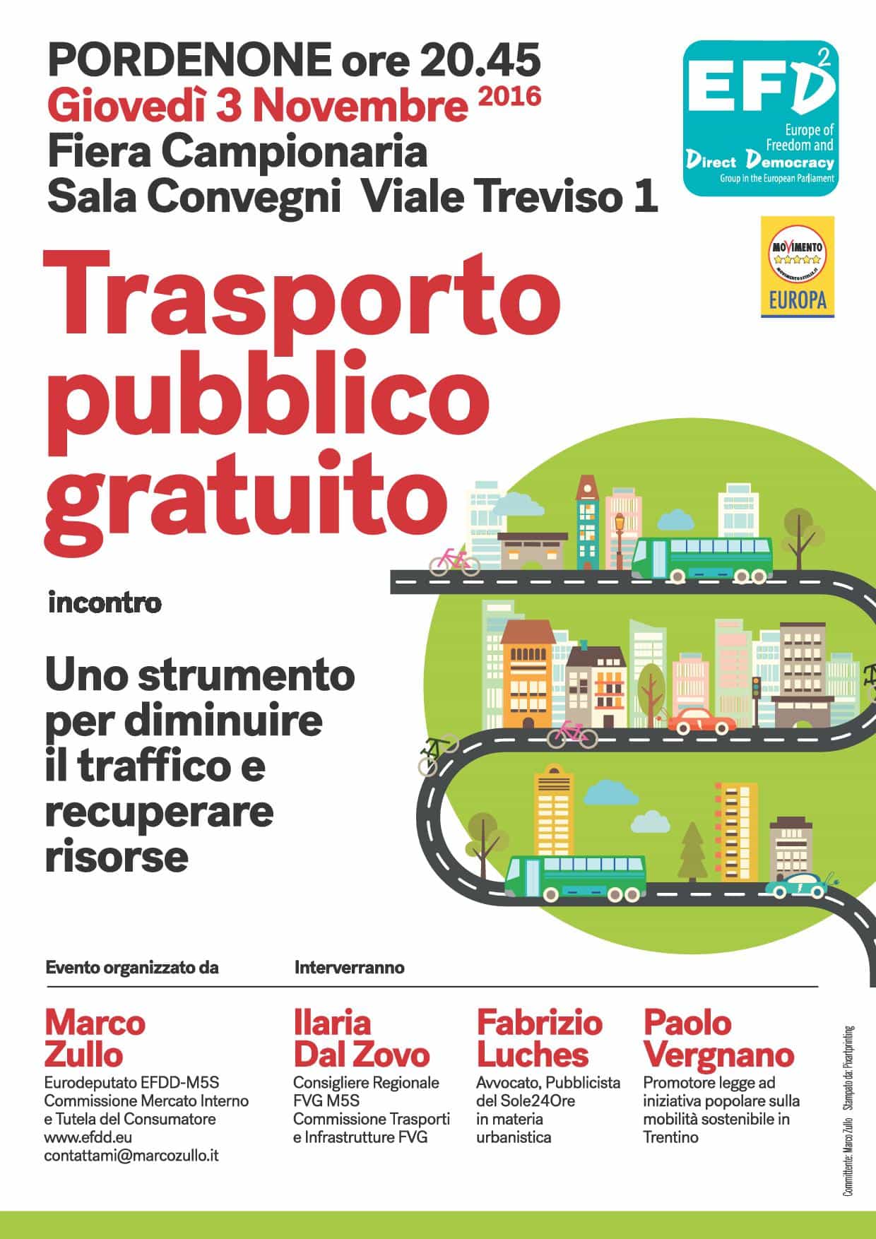 TRASPORTO PUBBLICO GRATUITO - PORDENONE @ Fiera Campionaria - Sala Convegni | Pordenone | Friuli-Venezia Giulia | Italia