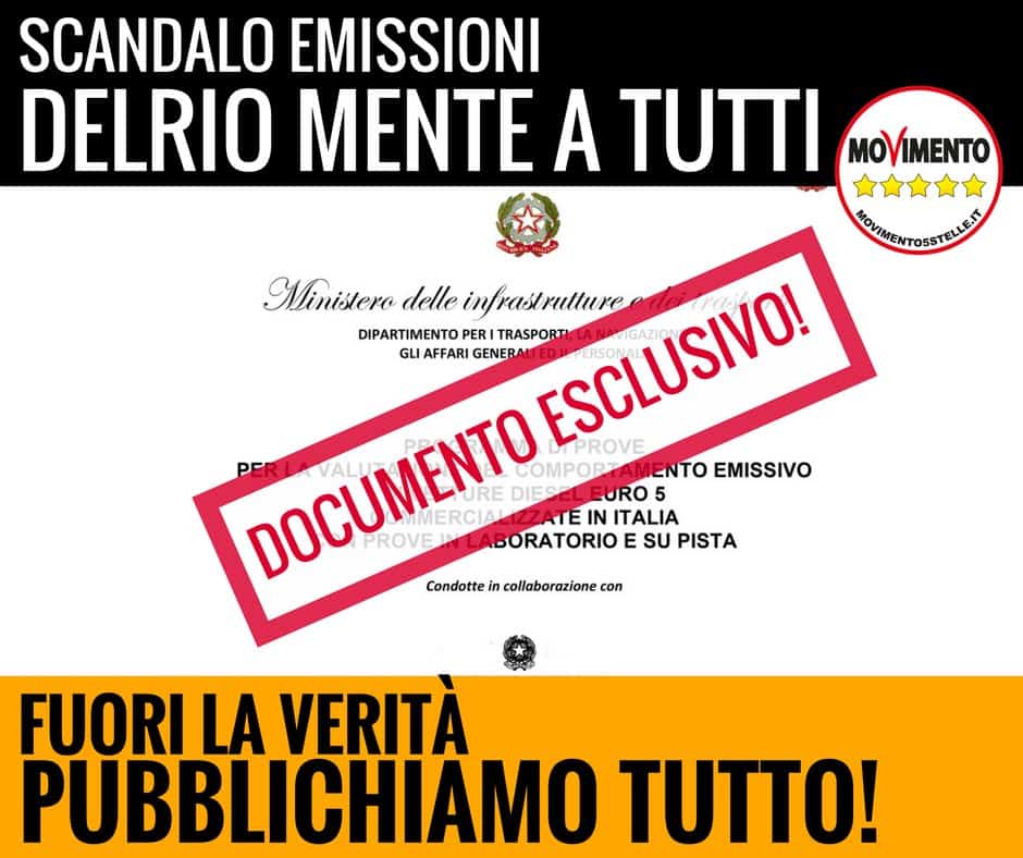 Marco Zullo M5S Europa dieselgate fiat delrio