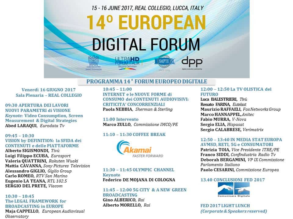 14°EUROPEAN DIGITAL FORUM @ REAL COLLEGIO - LUCCA  | Lucca | Toscana | Italia