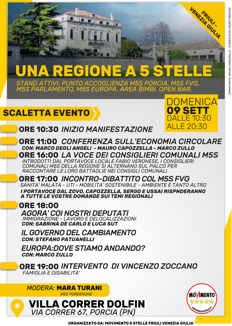 Una regione a 5 stelle @ VILLA CORRER DOLFIN | Porcia | Friuli-Venezia Giulia | Italia