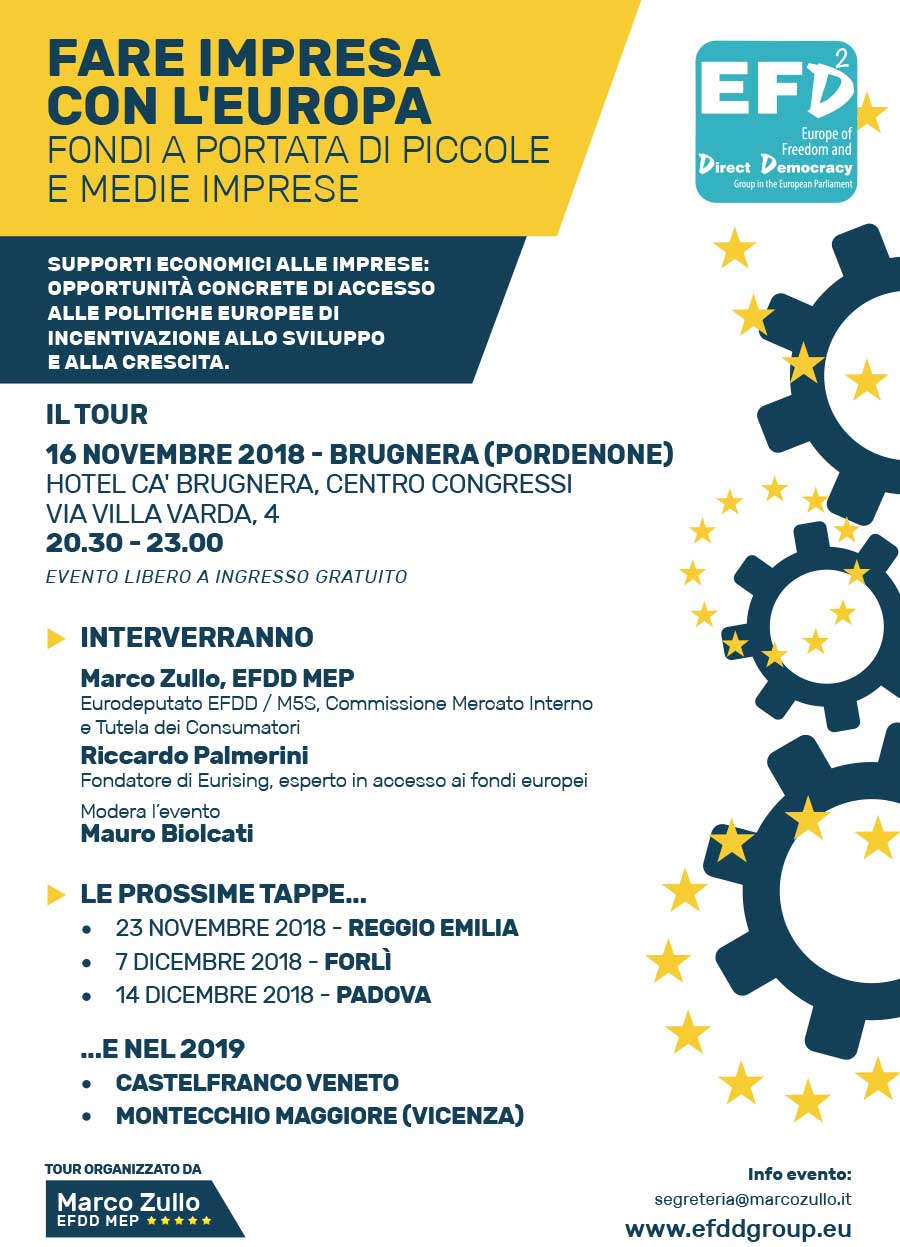 Fare impresa con l'europa @ HOTEL CA' BRUGNERA, CENTRO CONGRESSI | Brugnera | Friuli-Venezia Giulia | Italia