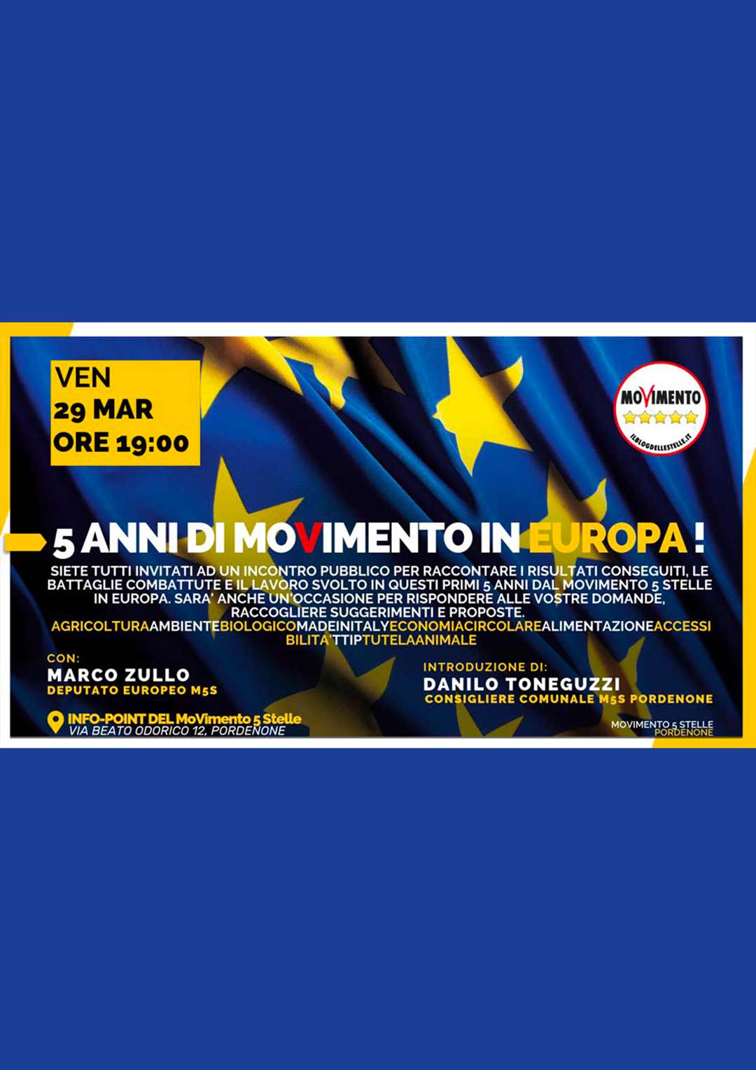 5 anni di Movimento in Europa @ Info Point del Movimento 5 Stelle