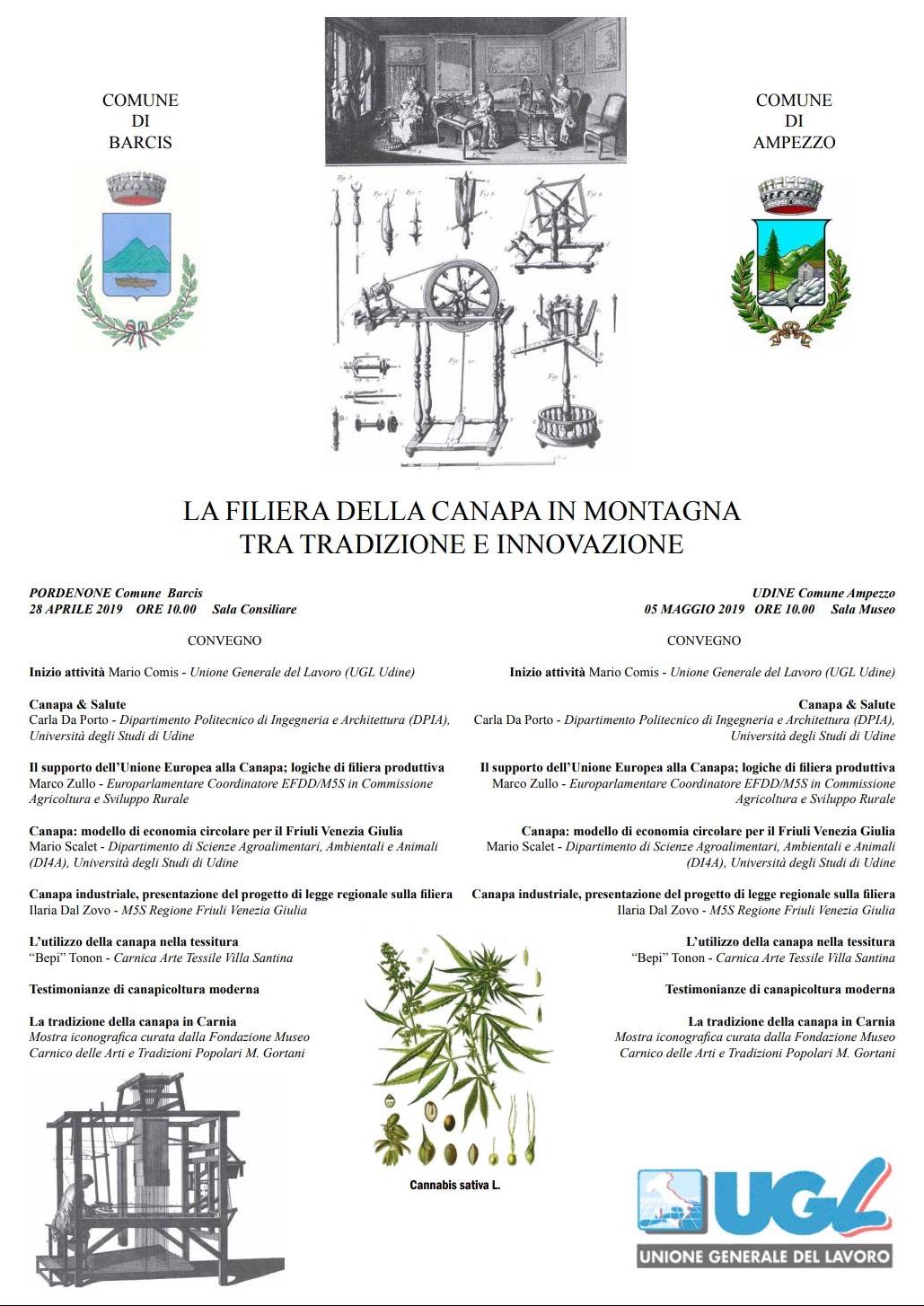 La filiera della canapa in montagna - Tra tradizione e innovazione @ Sala Consiliare